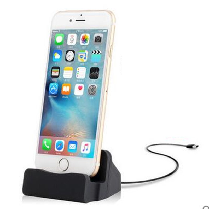 8 Pin Dock Charger Usb Kabel Docking Station Opladen Desktop Cradle Stand Voor Iphone 13 12 11 Pro Max 5 5S Se 6 6S 7 8 Plus X