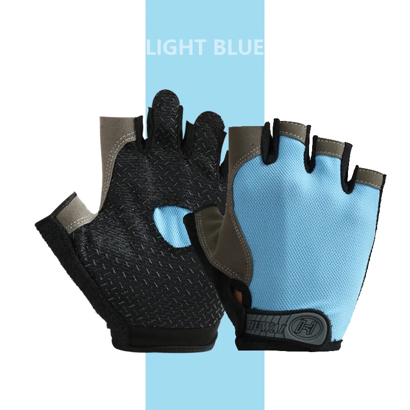 Gym Anti Slip Half Vinger Handschoenen Ademende Halters Handschoenen Heren Dames Elastische Schok Oefening Sporthandschoenen voor Fietsen: Licht Groen / XL