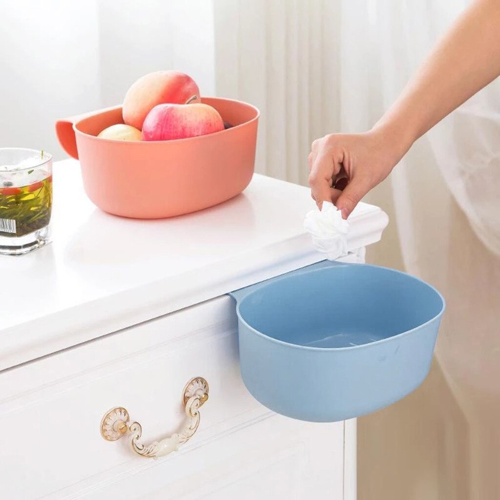 Plastic Cabinet Door Hanging Trash Can Waste Bin Garbage Basket Kitchen Tool Containe Household Cleaning Tools Kitchen