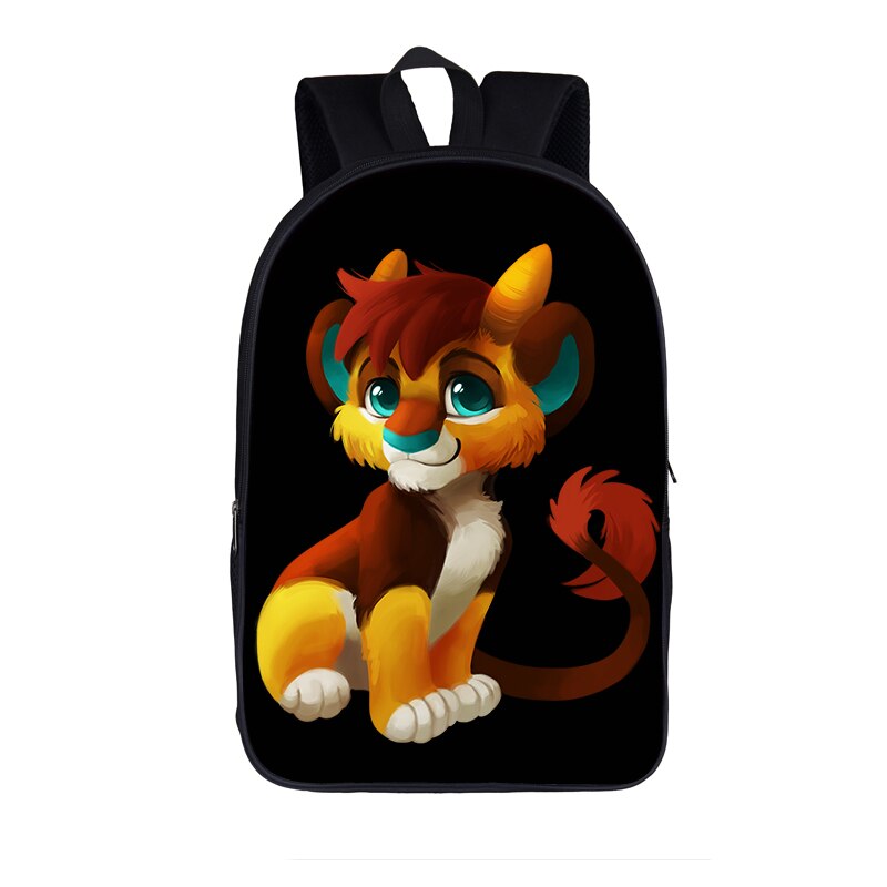 Animal LION Backpacks Women Men's Rucksack Children School Bags For Teenage boys girls Student daypack Kids Bagpack Bookbag