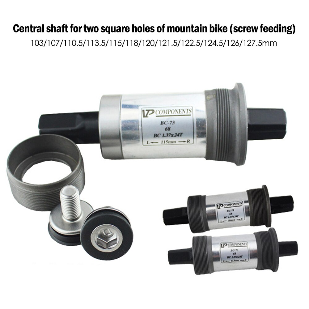 Bicycle BSA Bottom Bracket 111 113.5mm 122.5mm Quare Hole Crank Axis bicycle parts BB for Square Tapered Spindle Crankset