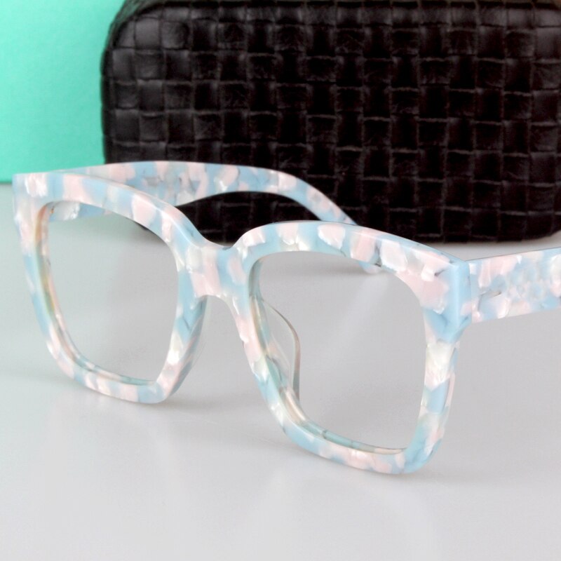 Zerosun Brillen Rahmen Männer Frauen Korea Gläser Männlichen Acetat Schwarz Brille Janpanese Jahrgang retro-Streber Brillen für Optische: nur Rahmen C6