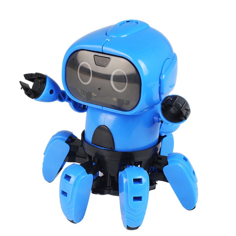 LEROY Cute Sensor Smart Robot Stem 6-Legged Infrared Gesture Sensing Walk Dance Robot Toy DIY Kit Easy to Assemble