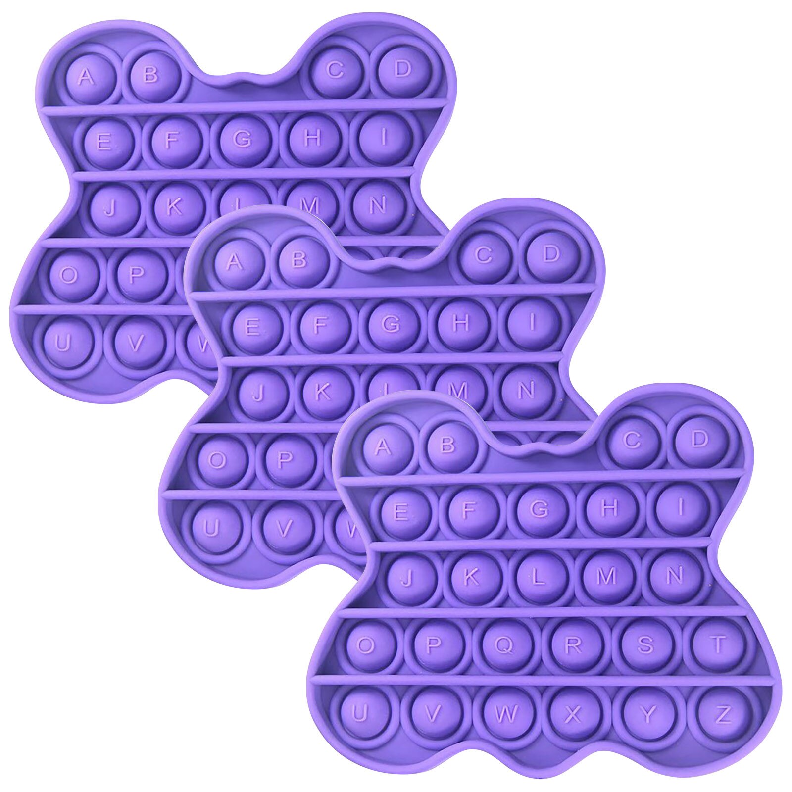 3-Pack Push Pop Bubble Sensory Toy - Fidget Stress Relief Toy for Kids & Adults