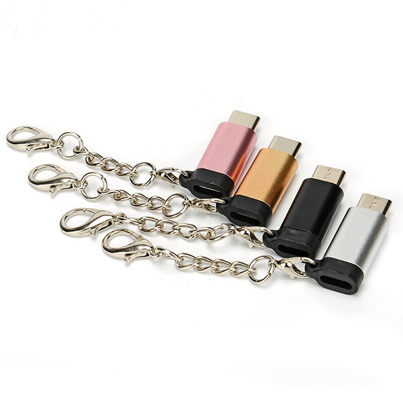 1pc Lightning Female To Type-C Male Charger Cable Adapter For IPhone Keychain Cable