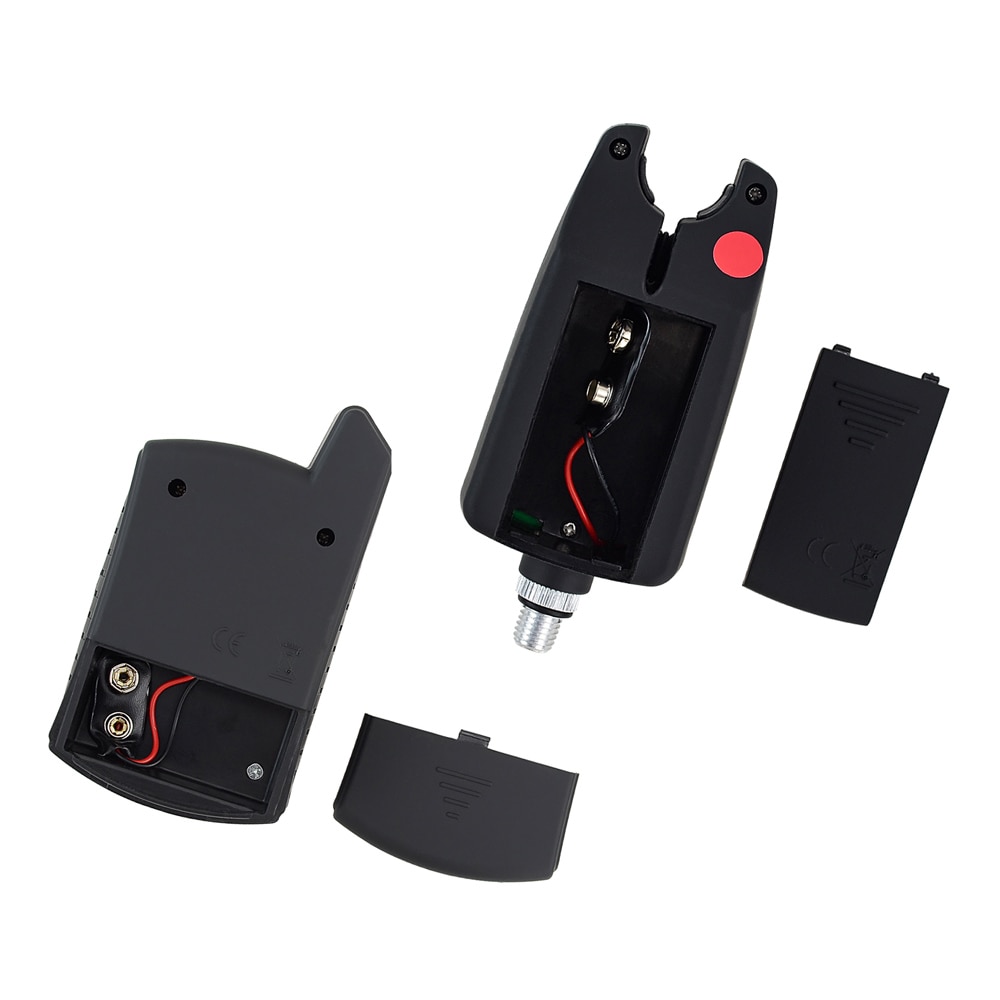Juego de alarma para pesca de carpa, 1 + 2 alarmas LED de mordedura inalámbricas para pesca gruesa de carpa, B1235