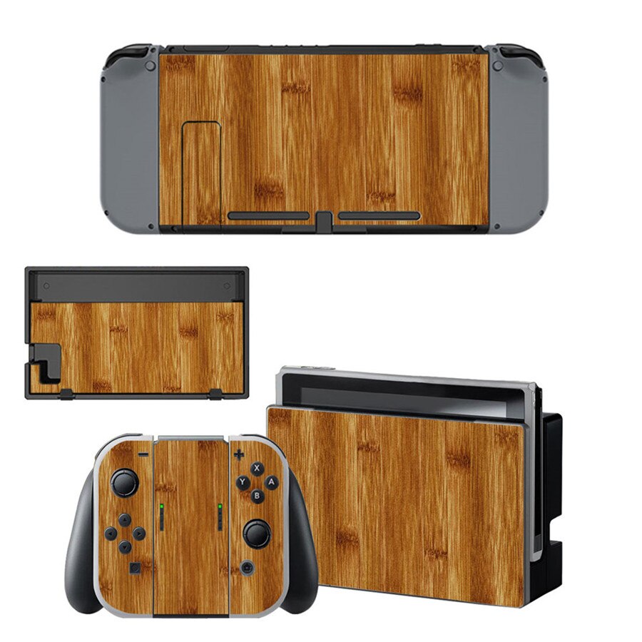 Struttura di legno di Stile Decalcomania Del Vinile Autoadesivo Della Pelle Per Nintend Interruttore NS NX Console & Joy-con Accessori del Gioco 15 stili: Style 10