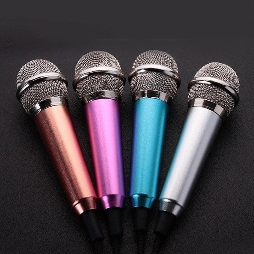 Mobile Phone Microphone 3.5mm Jack Plug Portable Condenser With Studio Voice Sing Wired With Earphone