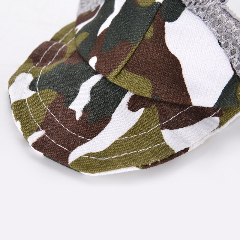 Gorra para perro con agujeros para las orejas para perros pequeños Hap gorro de lona perro béisbol visera de la playa sombrero cachorro al aire libre Cap tocado accesorios 30