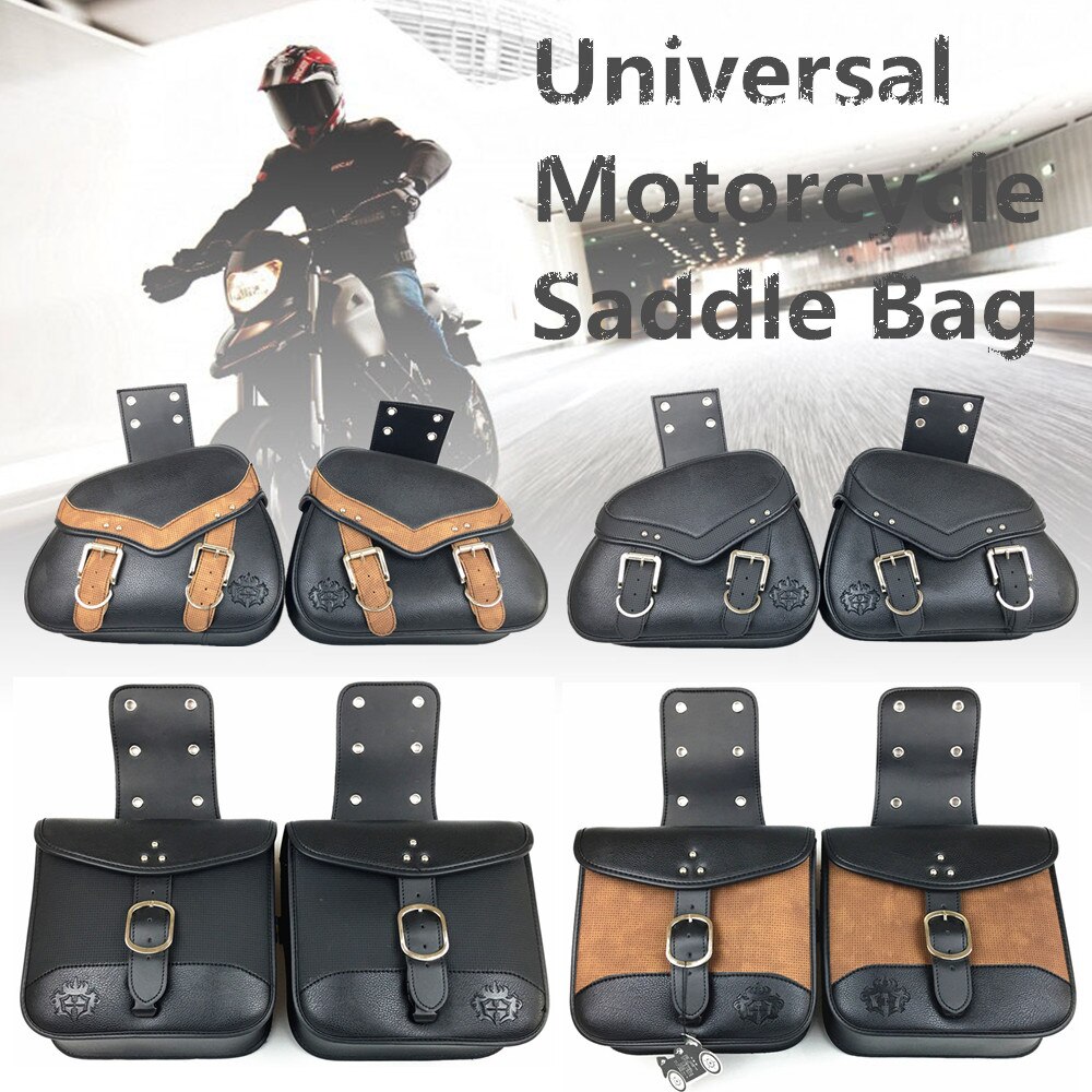 Motorfiets Side Tool Tas Bagage Zadeltas Pouch Universele Zadeltassen Voor Honda/Suzuki/Kawasaki/Yamaha Motor Pu lederen Tas