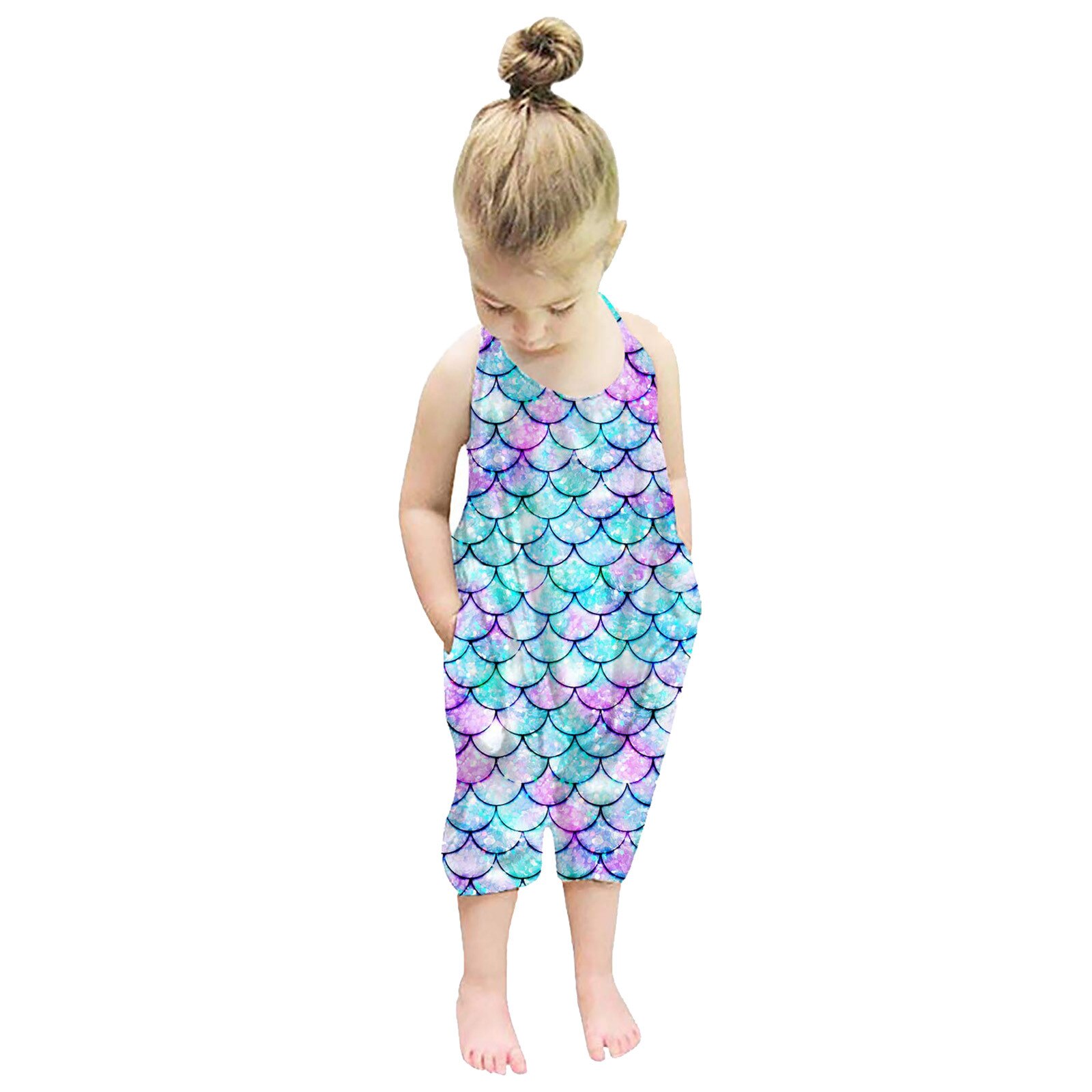 Peuter Baby Mouwloze Zomer Romper Jumpsuit Speelpakje Kids Kleding Jongens Meisjes Leuke Gedrukt Pyjama Klimmen Kleding Штаны Kind: A / 90