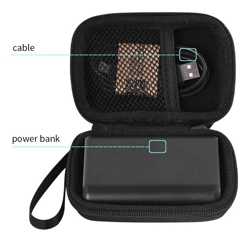 Fest EVA Zipper Fall Lagerung Tasche Tasche für Anker PowerCore 10000mAh Oder Kopfhörer