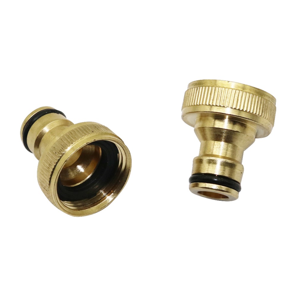 3/4" Copper Quick Connectors Garden Irrigation Car Washing Pipe joints Watering Tube Fittings Female thread adapter 1 Pc