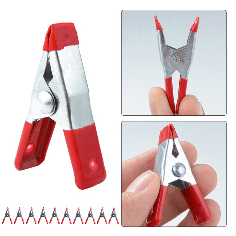 Spec we 10 Stuks metalloen Lente Klemmen Clip da 2 &quot;con punte in plastica baot Grip Foto &#39;S