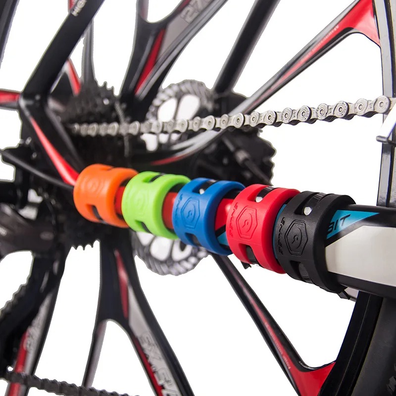 Protector de cuadro de bicicleta Protector de vaina anticolisión anillo de goma Protector de cadena protectores de cadena de bicicleta accesorios de bicicleta