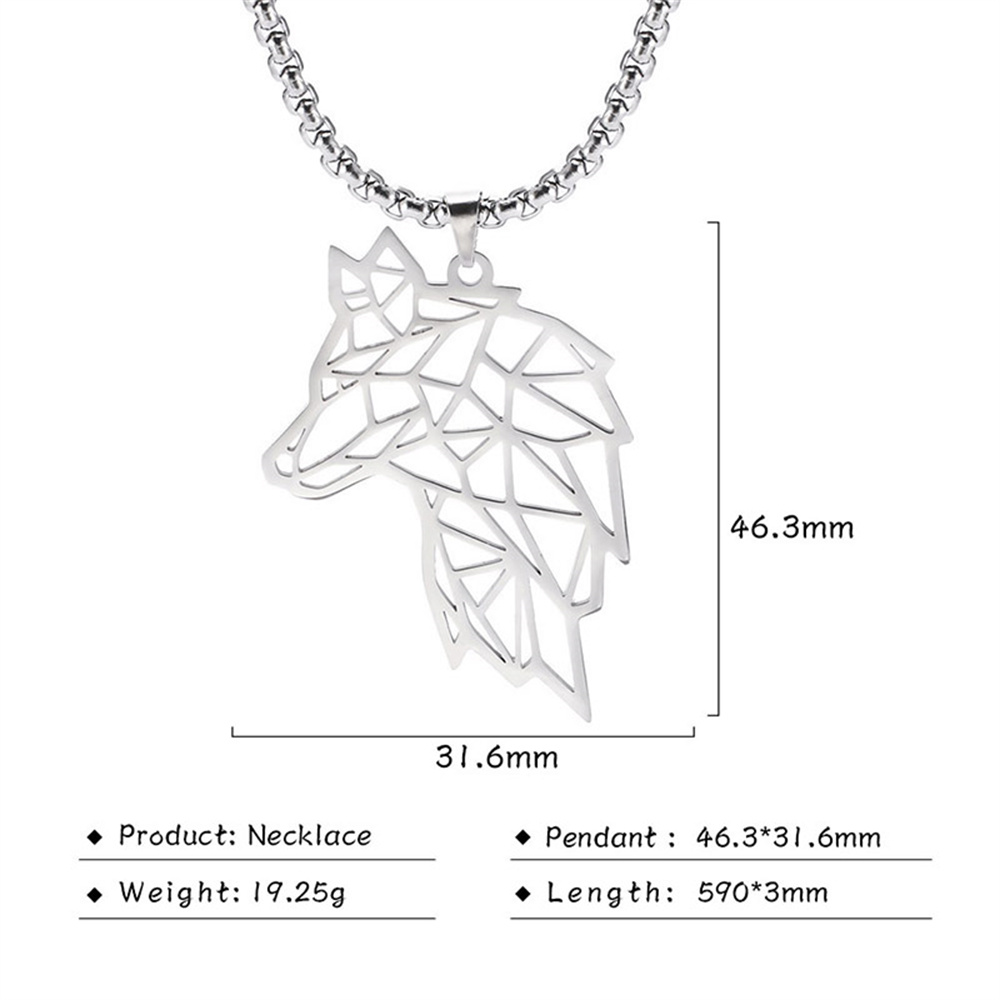 My Shape Roi Lion couronne pendentif collier hommes garçon en acier inoxydable punk animal loup charme collier Hip Hop bijoux,collier garcon enfan,coliers pour enfants garçon de,chaine homme: Zinc bleu