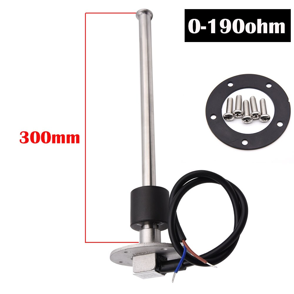 0 ~ 190ohm Brandstofniveausensor Waterdichte IP67 Boot Auto Water Niveau/Brandstofmeter Met 52Mm Gauge 150/200/250/300/350Mm: 300mm-190 ohm