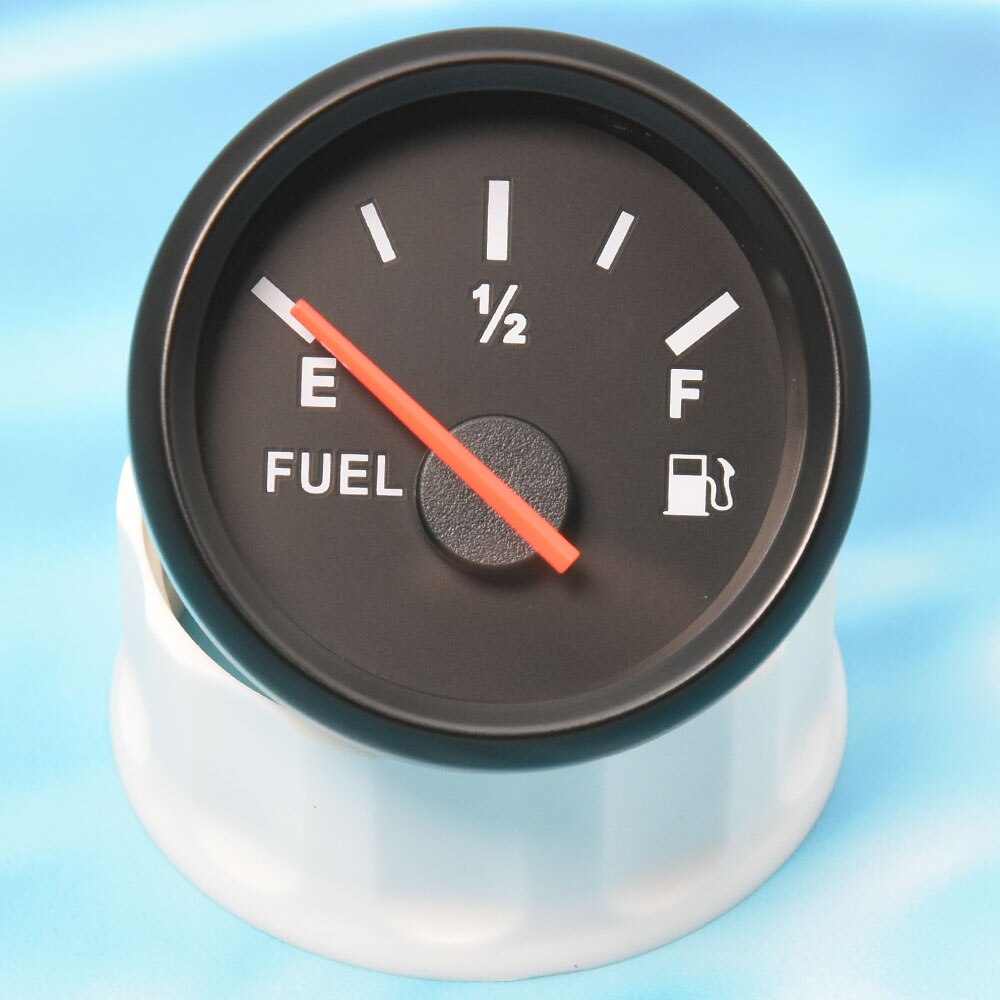 Indicador Universal de nivel de combustible para coche, medidor de nivel de gasolina, LED rojo, 2 pulgadas, 52mm, 9-32V, para autocaravana, barco, camión, RV