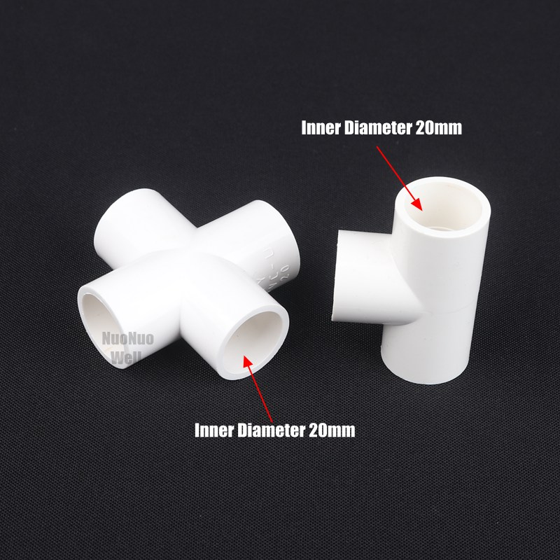 Joint en PVC blanc, diamètre intérieur 20mm, 10 pièces/lot, connecteur de tuyaux d&#39;irrigation agricole pour Aquarium