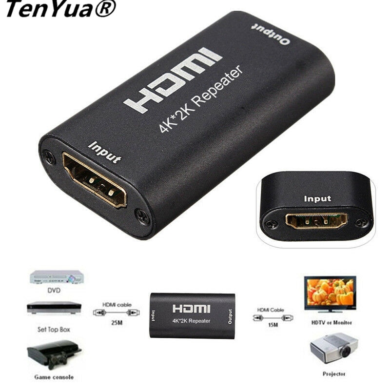 Mini 1080P 4K * 2K HDMI Extender Repeater 3D HDMI Adapter Signaal Versterker Booster 4.95Gbps Over signaal HDTV AH131 + HDMI Extender