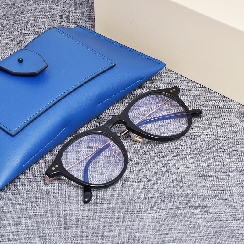 Korean brand GENTLE COZMO eyeglasses frame acetate Round frame women men Reading Computer Glass with Original case