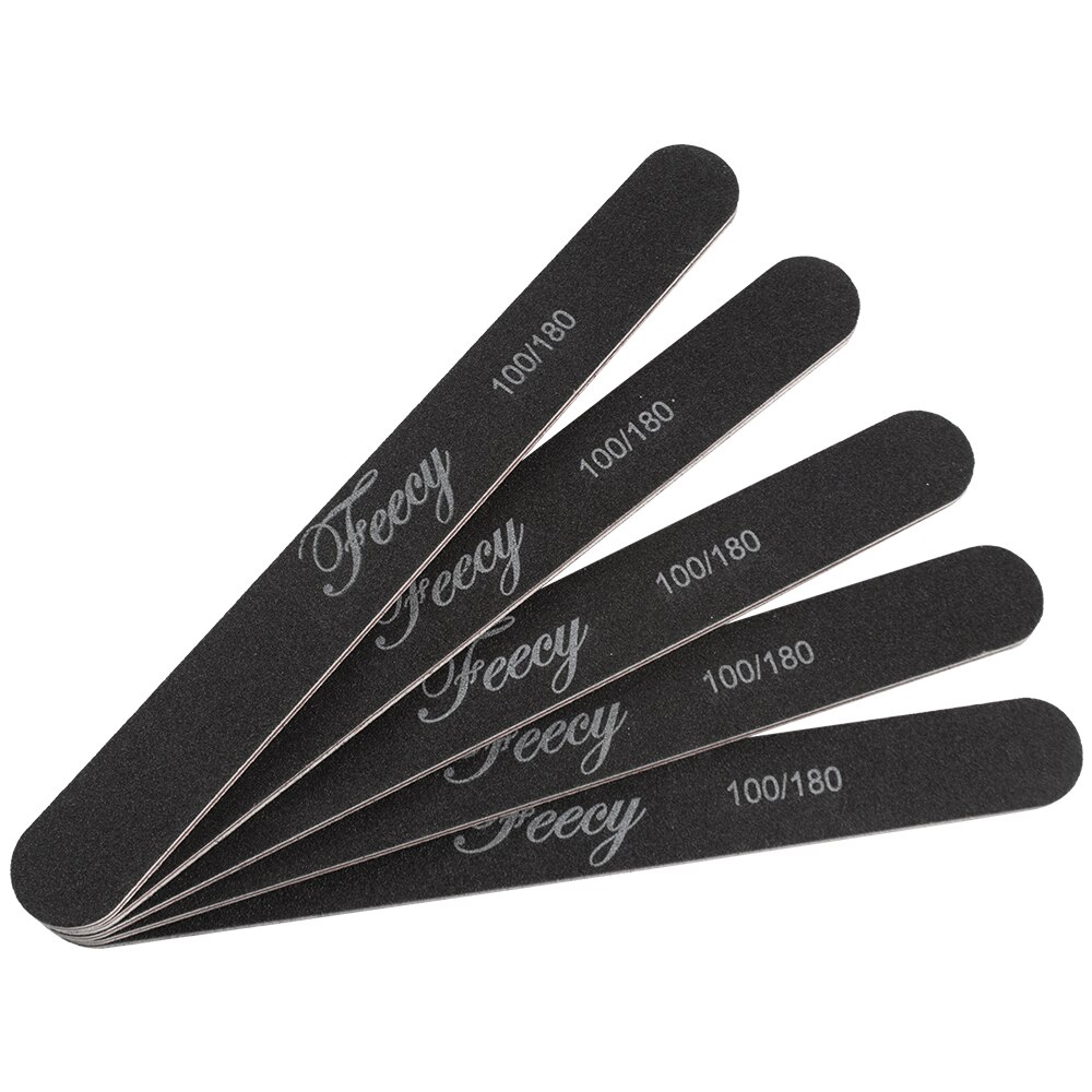 10pcs Nail Files Buffers 100/180 Sanding Buffer File Double Side Trimmer Lime Polish Ongles Pedicure Manicure Nail Art Tools: NF0504 5PCS