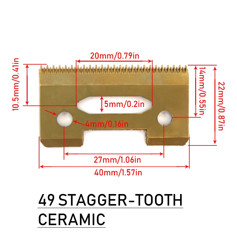 Cuchillas de cerámica móviles de repuesto para cortadores de cabezal de corte WAHL 5 Star Series Stagger y dientes estándar: Azul cielo