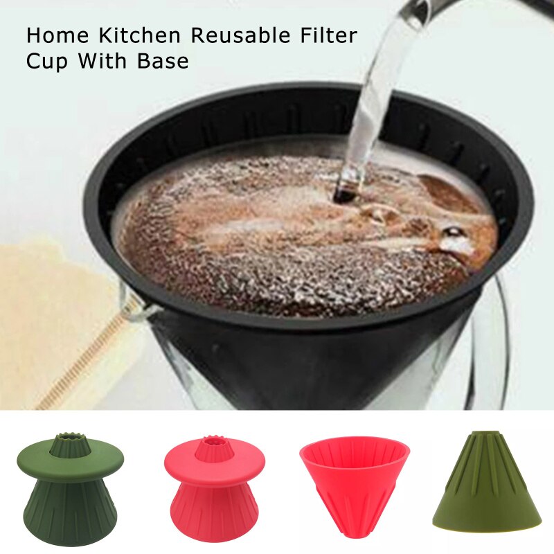 Kleurrijke V60 Koffie Drip Filter Cup Barista Silica Omkeerbare Opvouwbare Buiten 1-2 Mensen Koffie Druppelaar Filter Cup