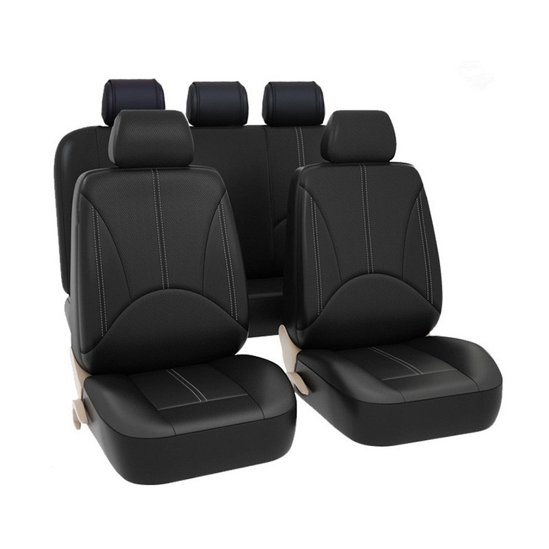 Autostoelhoezen auto-interieur stoelhoes beschermer voor voor- en achterbank rugkussen mat met rugleuning voor de meeste auto's, vrachtwagens, suv's
