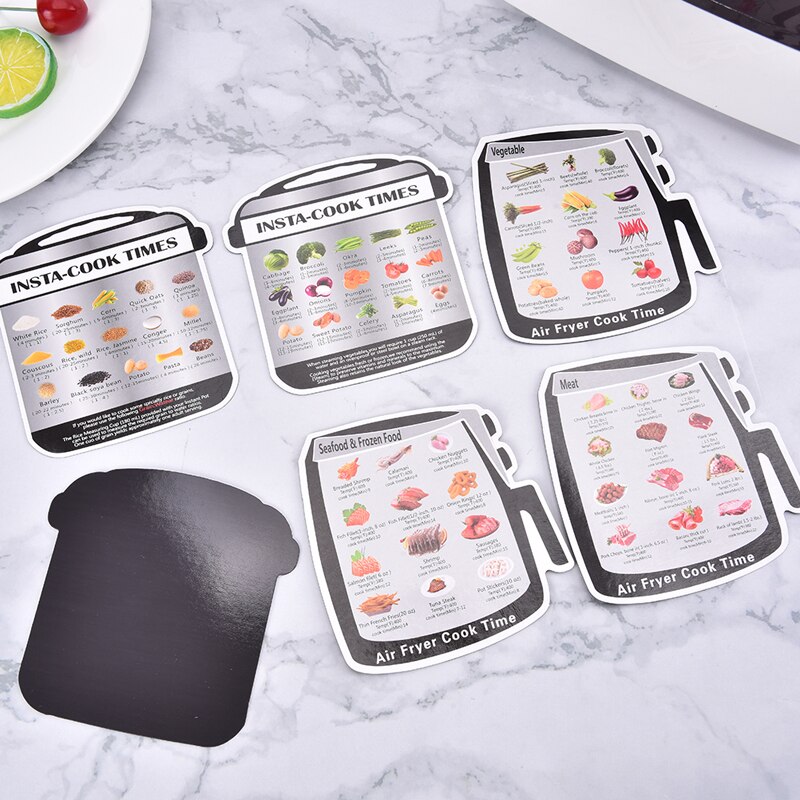 Air Fryer Cooking Time Chart Magnetic Cheat Sheet Set Magnetic Cooker Stickers