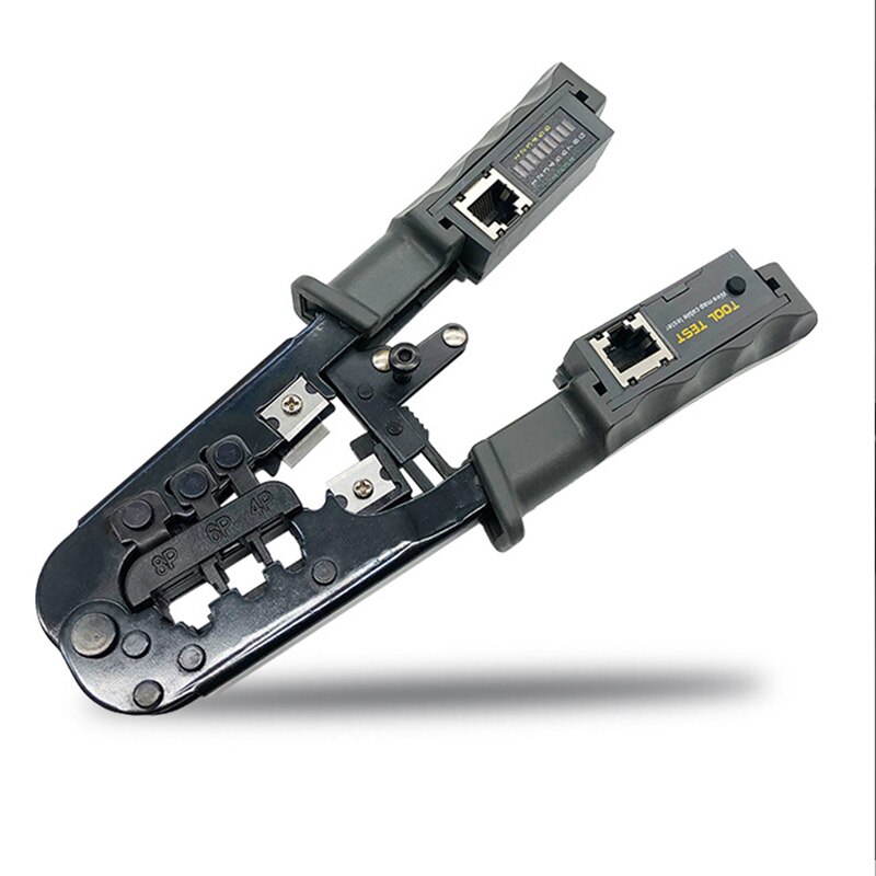 RJ45 Network Lan Cable Tester Crimp Tool For Cat7 Cat6 Cat5 RJ11 RJ12 RJ45 Crimper Metal Clip