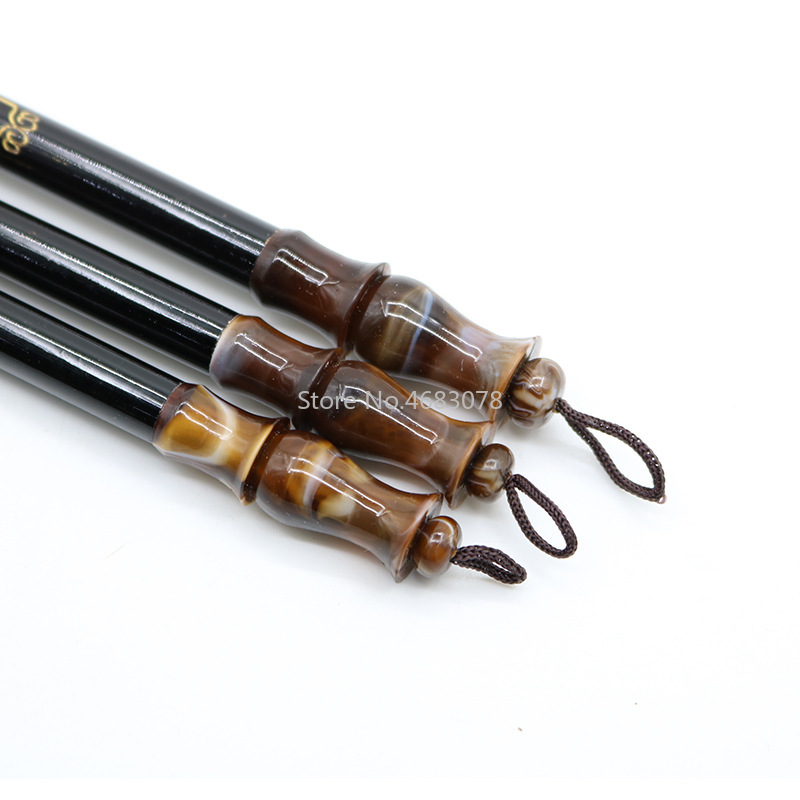 Pincel de caligrafía china para estudiantes, pincel de lana de pelo de comadreja marrón para escritura y dibujo, suministros escolares, exquisita, 3 unids/set por juego