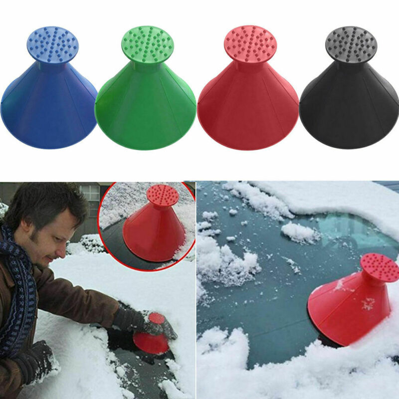 Mini Car Windshield Magic Ice Scraper Tool Cone Shaped Outdoor Funnel Remover