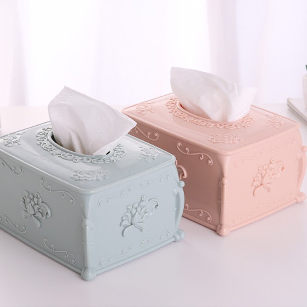 Plastic Tissue Box Case Holder Flower Shape Tissue Storage Cases Tissue Boxes Tissue Case Box Container Table Decoration