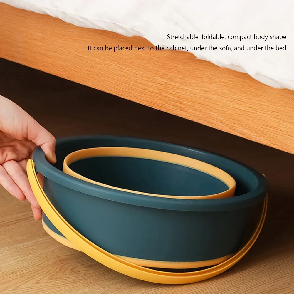 Studentenslaapzaal Plastic Opvouwbare Emmer Vissen Handheld Opvouwbare Emmer Thuis Verdikte Badkamer Draagbare Voet Inweken Emmer
