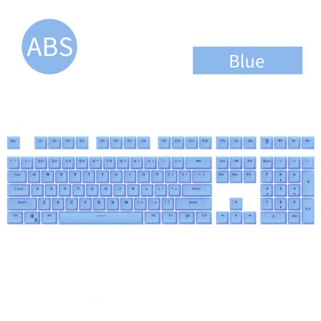 108pc SA Profile Keycap Set - Double Color Injection ABS - For MX Blue/Brown Mechanical Keyboards: Blue