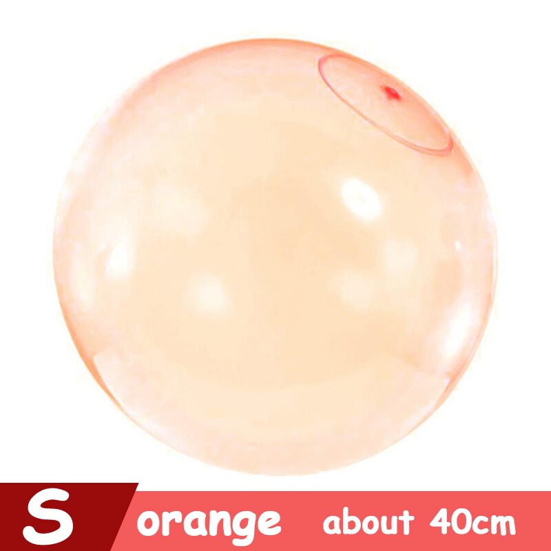 XL L M S Inflatable Soft Water FilIed Bubble Ball Blow up Summer Outdoor Fun Games For Party Pool Bath Ballon Toys Playball: S Orange about 40cm