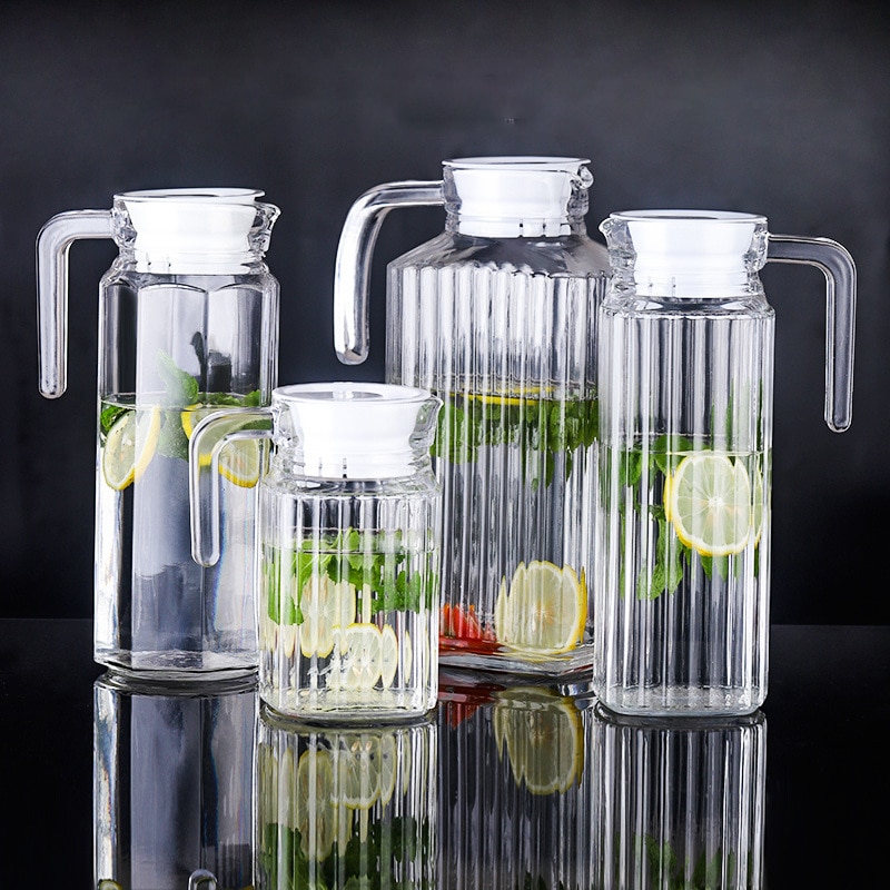 Pichet d'eau froide en plastique de grande capacité, pour jus de fruits, lait, Bar, bouteille de bière, vin, boisson, bouilloire Anti-chute
