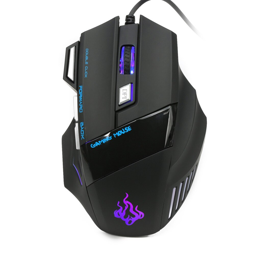 Nowy 5500 Dpi 7 przycisk Led optyczna przewodowa mysz dla graczy z Usb myszy dla Pro Gamer Pc Desktop Office Entertainment akcesoria do laptopa