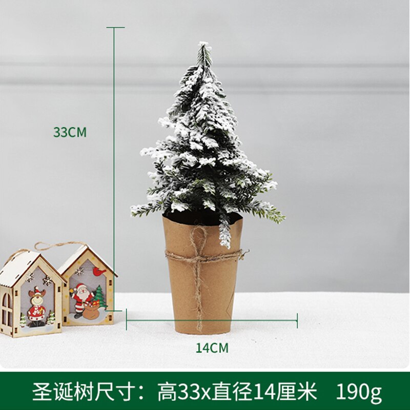 Artificial Mini Falling Snow Christmas Tree for Home Decoration Christmas Day Decoration: T271A