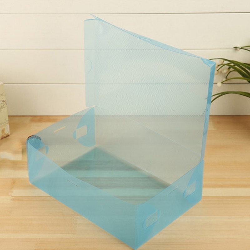 Transparante plastic schoenendoos, opvouwbare schoenendoos, organizer, badkamer, balkon, diverse opbergruimte, huis, benodigdheden