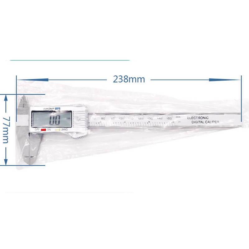 0-150mm Electronic Digital Calibrator Plastic Digital Graphics for Accurately Measured: silver white