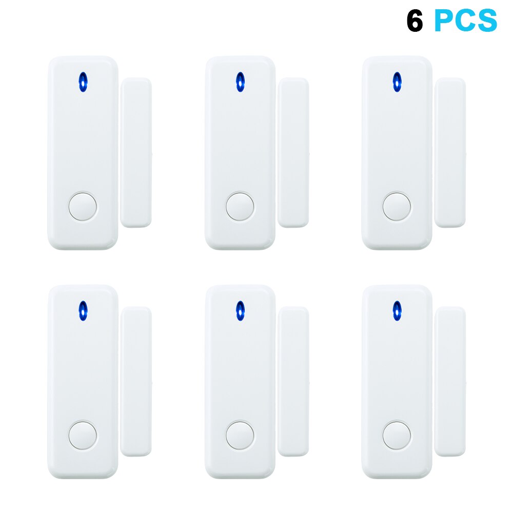 Awaywar Door Window Sensor 433MHz Wireless Magnetic Switch Contact Detector Signaling for Intruder home Security Alarm System: 6 PCS