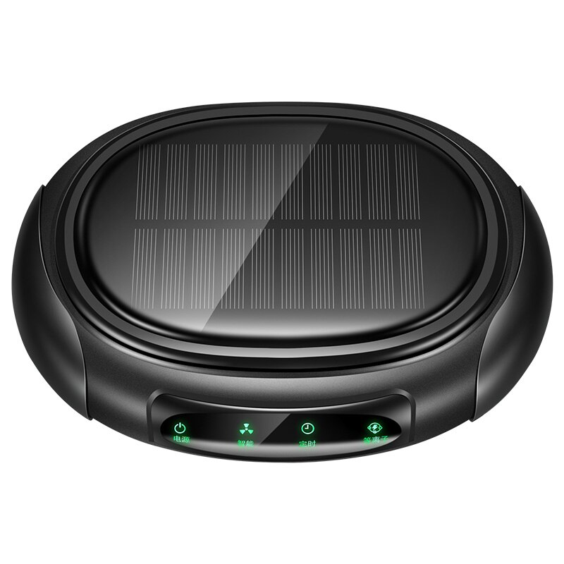 Filtre à énergie solaire Portable | Véhicule solaire Portable pour voiture maison, nettoyeur d'énergie solaire, purificateur ozoniseur, éliminateur d'odeurs, purificateur d'air à Anion: Black