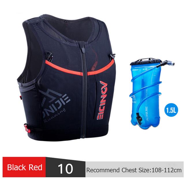 AONIJIE-Mochila deportiva de secado rápido, chaleco de hidratación con cremallera para senderismo, correr, Maratón, 10L
