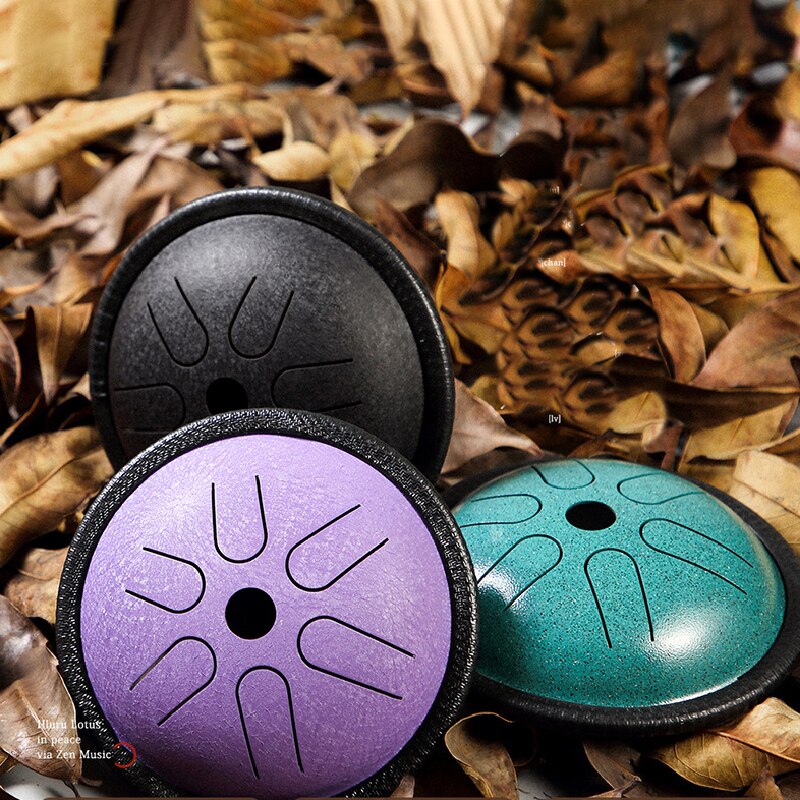 Tongue Drum Steel 5.5 Inch 6 Note Percussion Musical Instruments Hand Pan Tank Drum with Carry Bag Drumsticks for Beginner