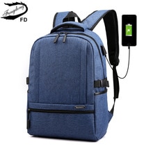 FengDong waterproof school bags for boys usb book bag teen girl school backpack schoolbag kids back pack laptop bags for men