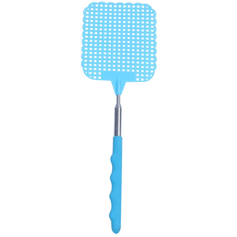 Flyswatter Fly tapper mosquito insects swatter telescopic up to 73 cm: Blue