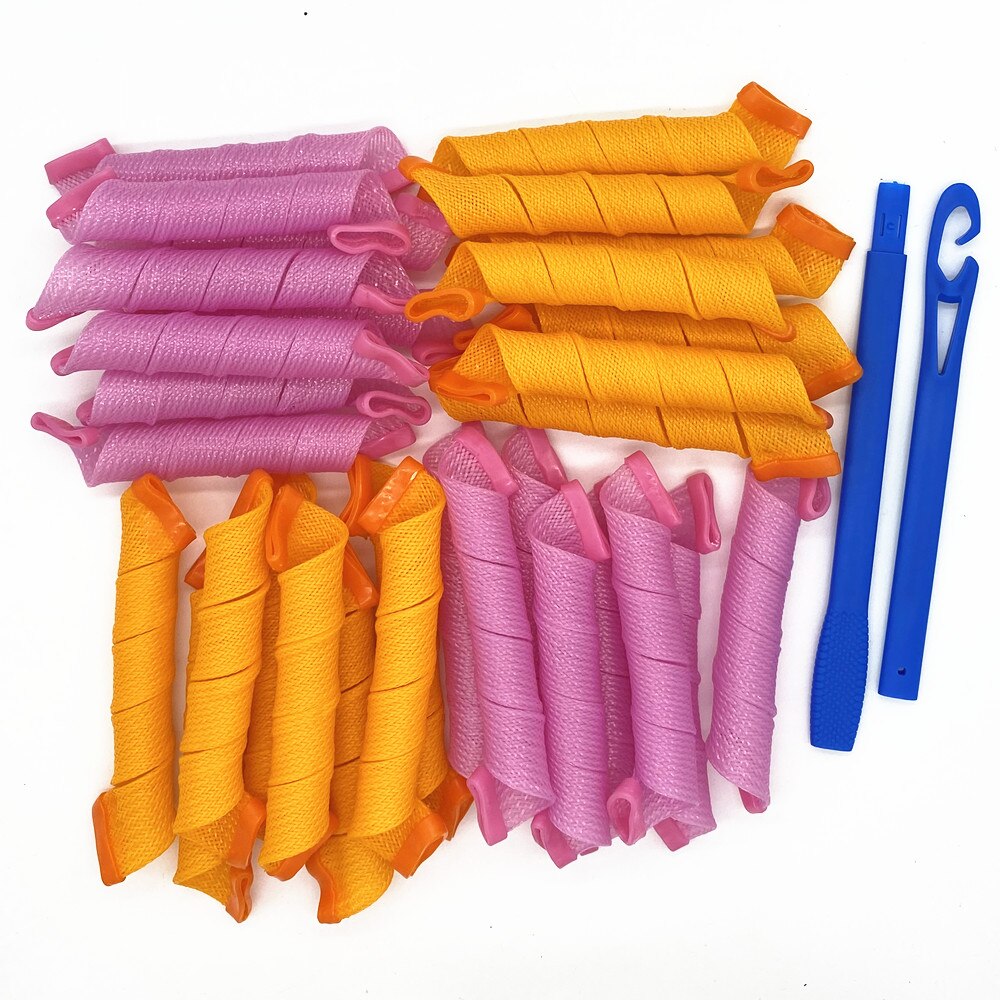 30 pièces, 20/30/50cm Magique leverag cheveux bigoudi spirale boucles à rouleaux Sans Chaleur Bigoudis Couleur Bigoudis Avec style