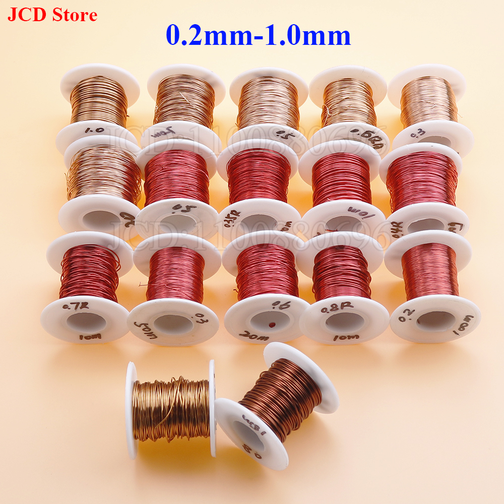 10m/50m/100m enameled copper wire enameled wire electromagnetic coil winding wire manufacturing electromagnet copper wire